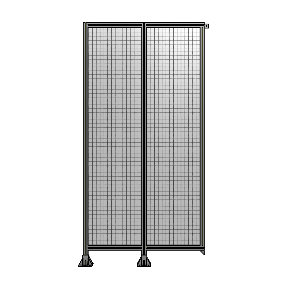B5-2400-1200-0150-TYMFA DOUBLE PANEL-LEGS ON LEFT AND CENTER, TIE PLATE ON RIGHT 2400MM X 1200MM  1" MESH, FULLY ASSEMBLED