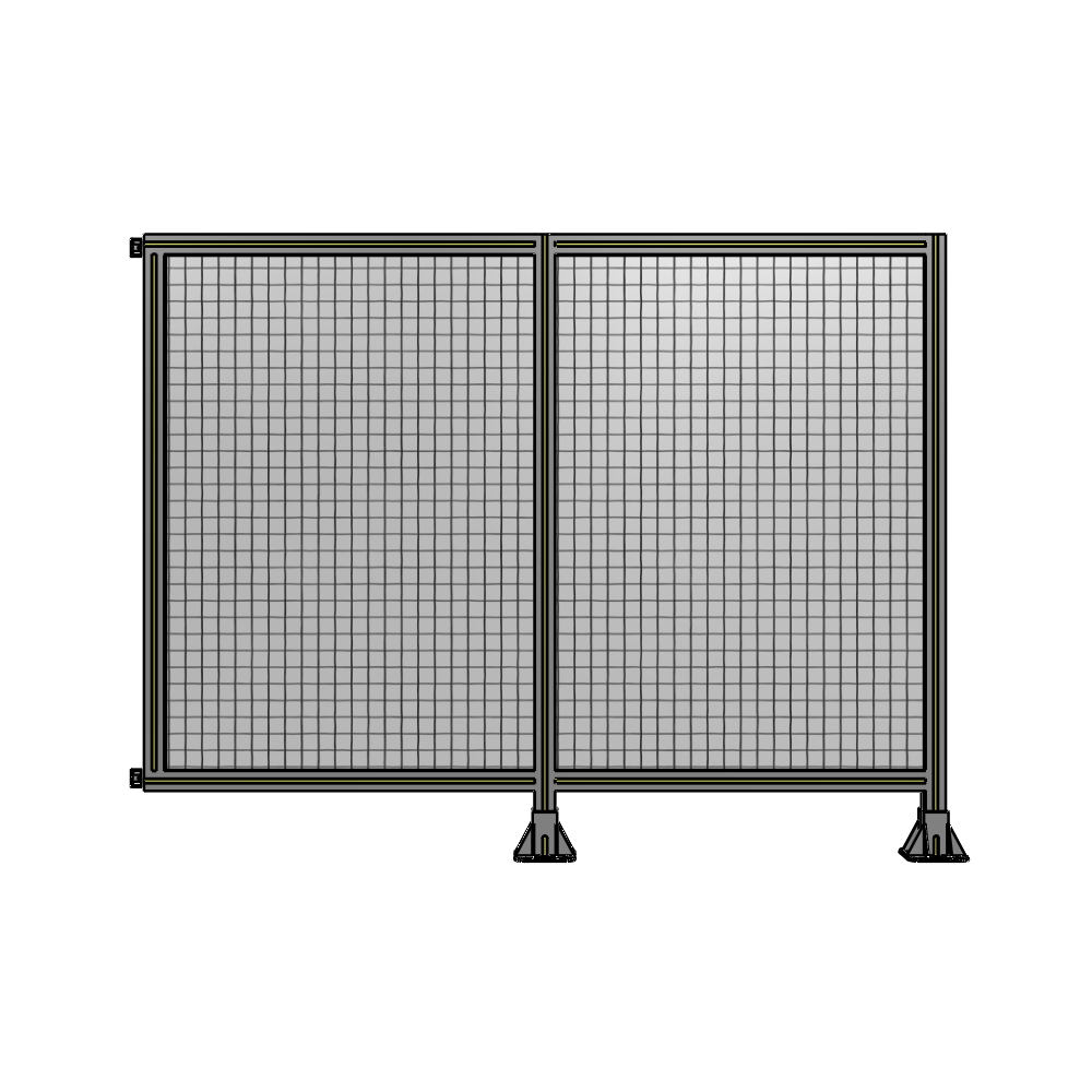 B6-1400-1800-0150-HYMFA DOUBLE PANEL-LEGS ON RIGHT AND CENTER WITH HINGES 1400MM X 1800MM  1" MESH, AS A KIT