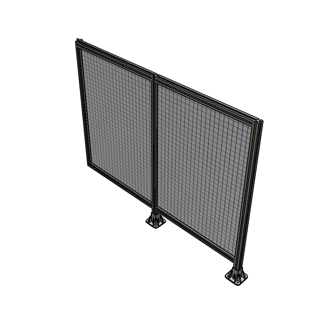 B6-1400-1800-0150-HYMFK DOUBLE PANEL-LEGS ON RIGHT AND CENTER WITH HINGES 1400MM X 1800MM  1" MESH, FULLY ASSEMBLED