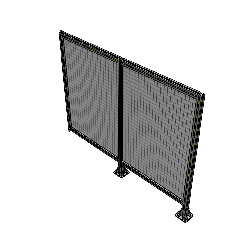 B6-1400-1800-0150-TYMFA DOUBLE PANEL-LEGS ON RIGHT AND CENTER, TIE PLATE ON LEFT 1400MM X 1800MM  1" MESH, AS A KIT