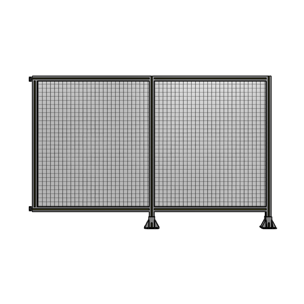 B6-1400-2200-0150-HYMFK DOUBLE PANEL-LEGS ON RIGHT AND CENTER WITH HINGES 1400MM X 2200MM  1" MESH, AS A KIT
