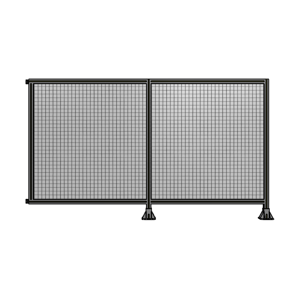 B6-1400-2400-0150-HYMFA DOUBLE PANEL-LEGS ON RIGHT AND CENTER WITH HINGES 1400MM X 2400MM  1" MESH, FULLY ASSEMBLED