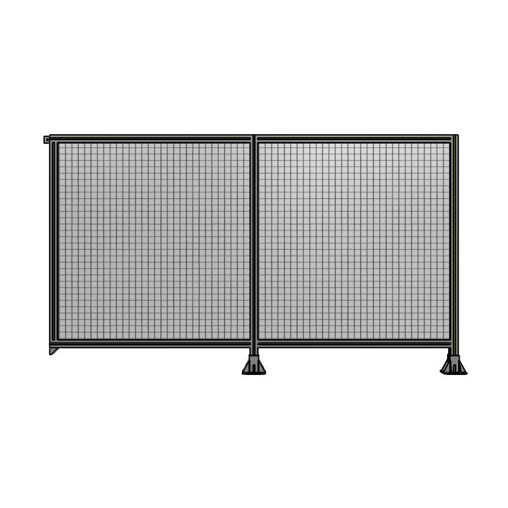 B6-1400-2400-0150-TYMFA DOUBLE PANEL-LEGS ON RIGHT AND CENTER, TIE PLATE ON LEFT 1400MM X 2400MM  1" MESH, FULLY ASSEMBLED