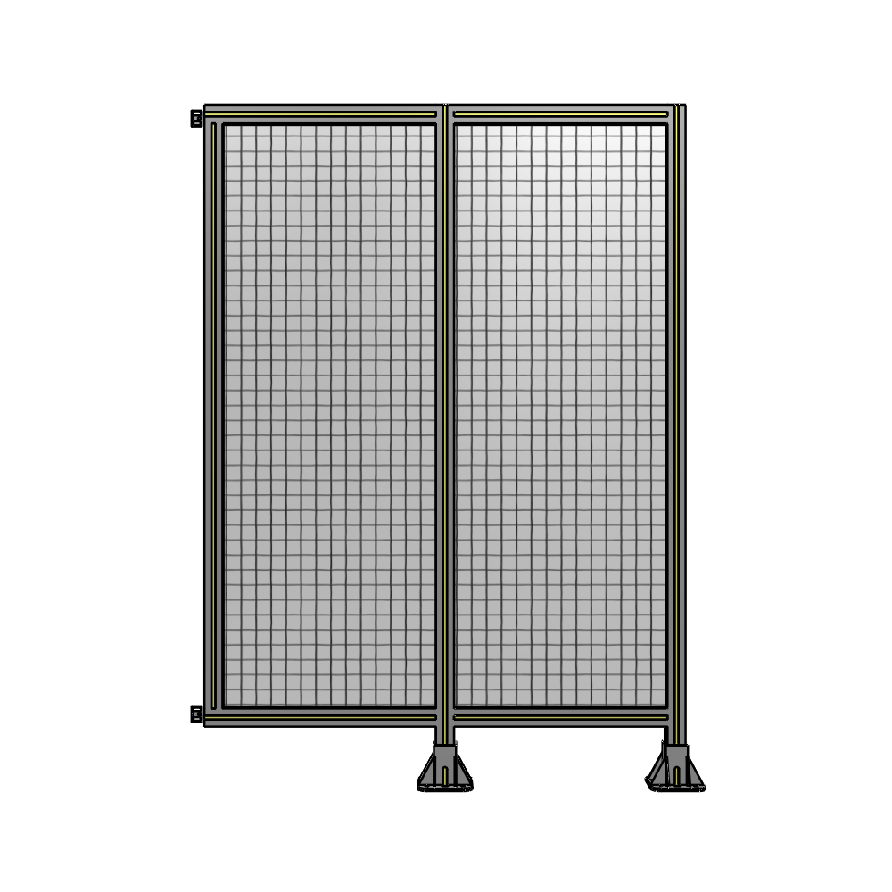 B6-1700-1200-0150-HYMFK DOUBLE PANEL-LEGS ON RIGHT AND CENTER WITH HINGES 1700MM X 1200MM 1" MESH, AS A KIT