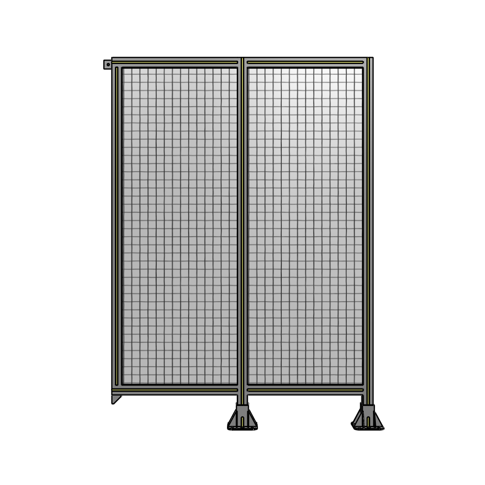 B6-1700-1200-0150-TYMFA DOUBLE PANEL-LEGS ON RIGHT AND CENTER, TIE PLATE ON LEFT 1700MM X 1200MM  1" MESH, FULLY ASSEMBLED