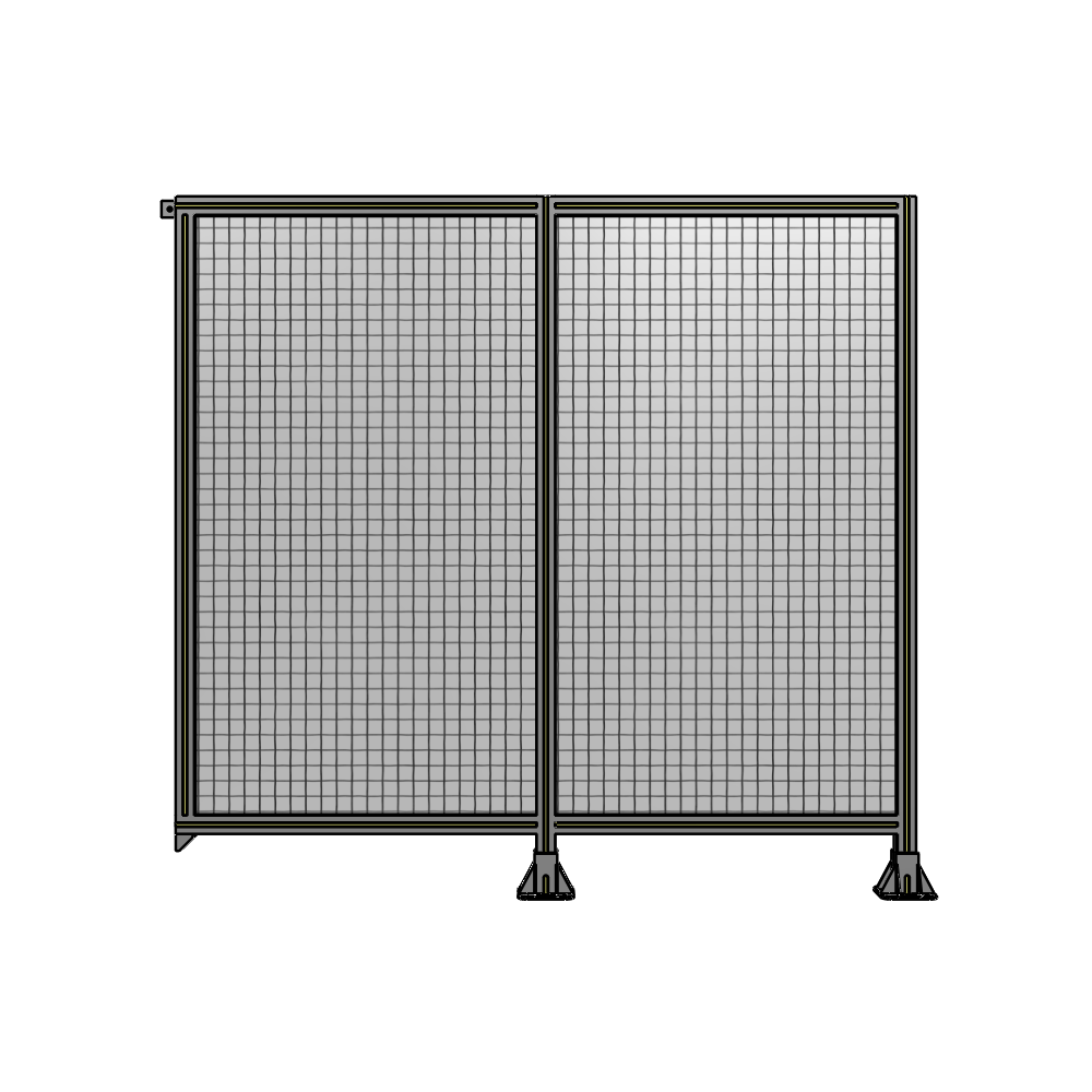 B6-1700-1800-0150-TYMFK DOUBLE PANEL-LEGS ON RIGHT AND CENTER, TIE PLATE ON LEFT 1700MM X 1800MM  1" MESH, AS A KIT