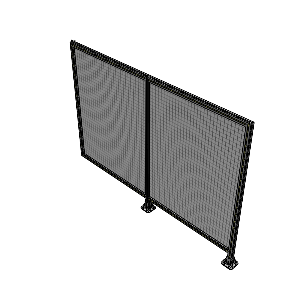 B6-1700-2400-0150-HYMFK DOUBLE PANEL-LEGS ON RIGHT AND CENTER WITH HINGES 1700MM X 2400MM 1" MESH, AS A KIT