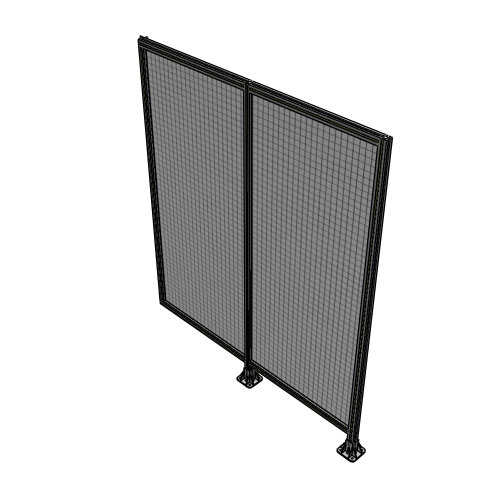 B6-2135-1800-0150-HYMFK DOUBLE PANEL-LEGS ON RIGHT AND CENTER WITH HINGES 2135MM X 1800MM  1" MESH, AS A KIT
