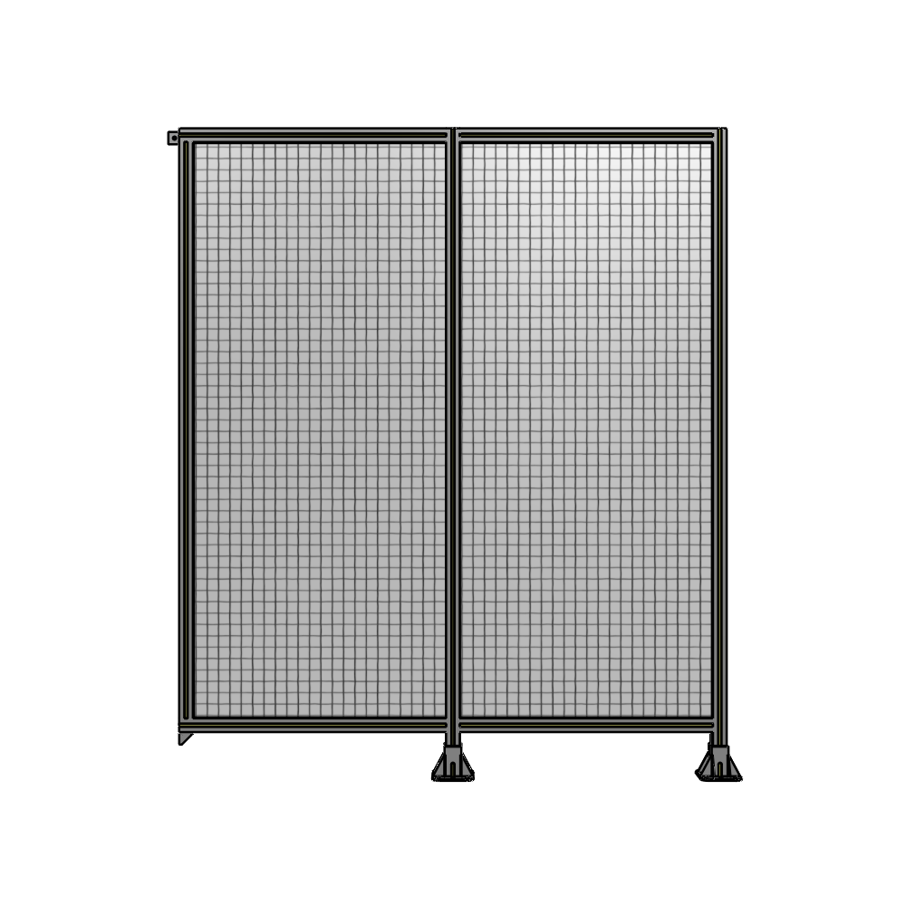 B6-2135-1800-0150-TYMFK DOUBLE PANEL-LEGS ON RIGHT AND CENTER, TIE PLATE ON LEFT 2135MM X 1800MM  1" MESH, AS A KIT