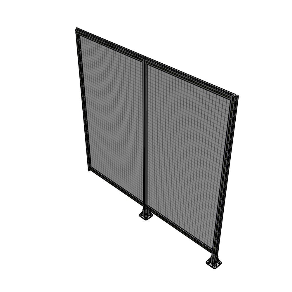B6-2135-2200-0150-TYMFK DOUBLE PANEL-LEGS ON RIGHT AND CENTER, TIE PLATE ON LEFT 2135MM X  2200MM  1" MESH, AS A KIT