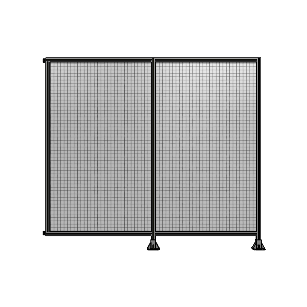 B6-2135-2400-0150-HYMFK DOUBLE PANEL-LEGS ON RIGHT AND CENTER WITH HINGES 2135MM X 2400MM  1" MESH, AS A KIT