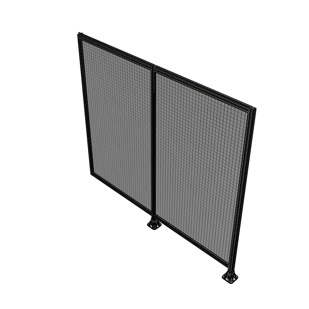 B6-2135-2400-0150-HYMFK DOUBLE PANEL-LEGS ON RIGHT AND CENTER WITH HINGES 2135MM X 2400MM  1" MESH, AS A KIT