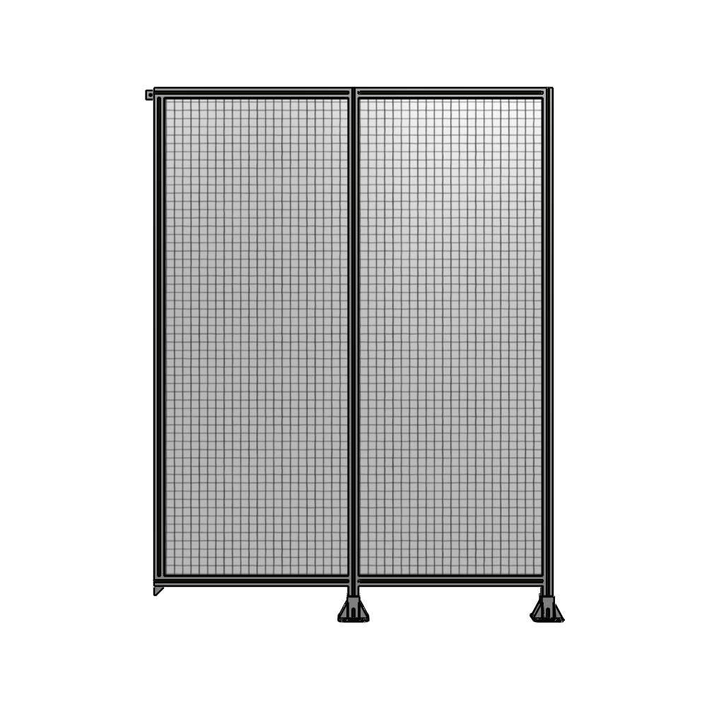 B6-2400-1800-0150-TYMFK DOUBLE PANEL-LEGS ON RIGHT AND CENTER, TIE PLATE ON LEFT 2400MM X 1800MM  1" MESH, AS A KIT