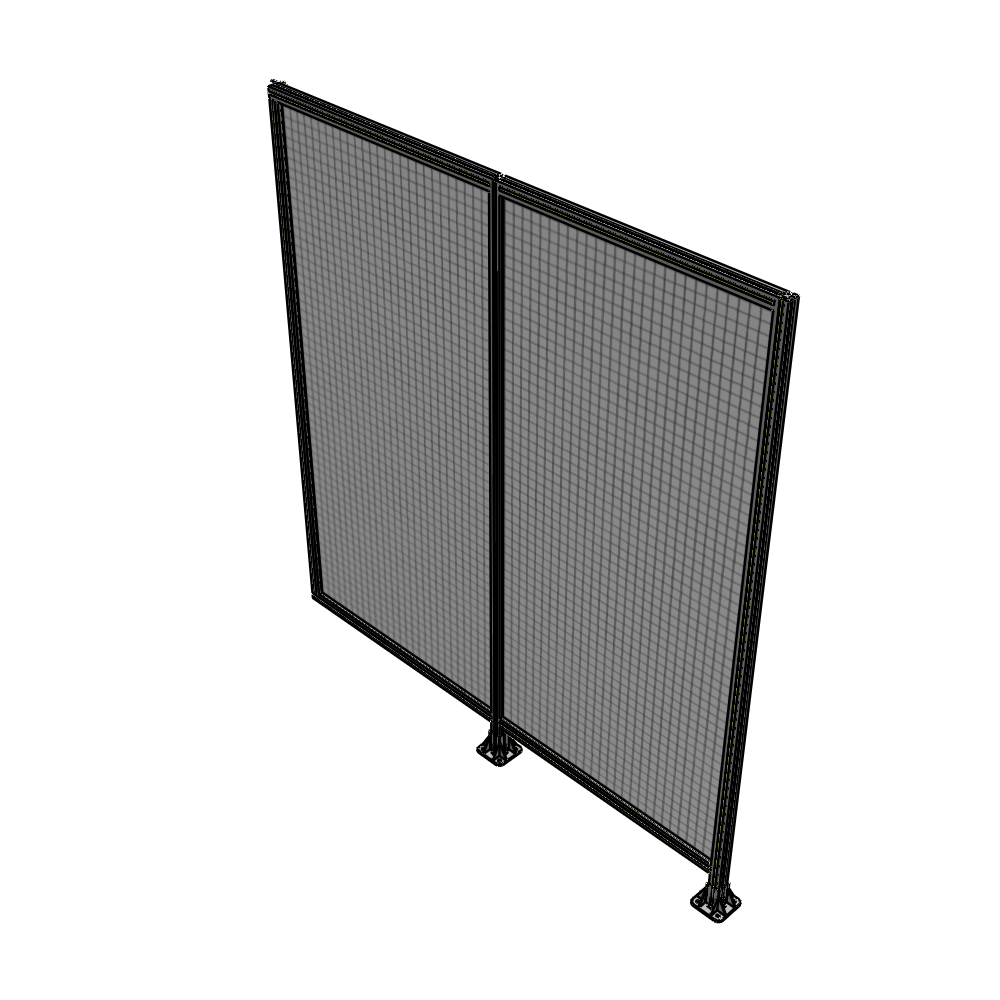 B6-2400-2200-0150-HYMFK DOUBLE PANEL-LEGS ON RIGHT AND CENTER WITH HINGES 2400MM X 2200MM  1" MESH, AS A KIT
