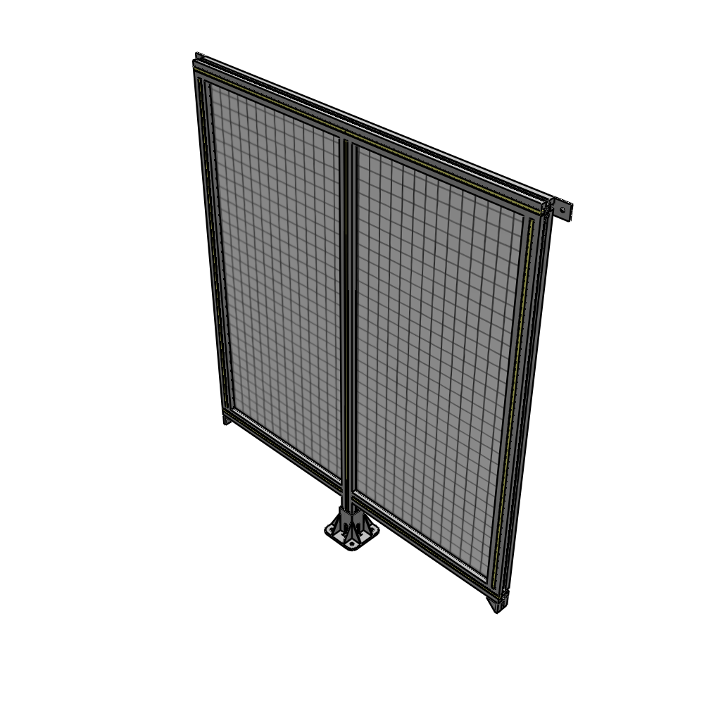 B7-1400-1200-0150-TYMFK DOUBLE PANEL-LEG IN CENTER AND TIE PLATE CONNECTORS 1400MM X 1200MM  1" MESH, FULLY ASSEMBLED