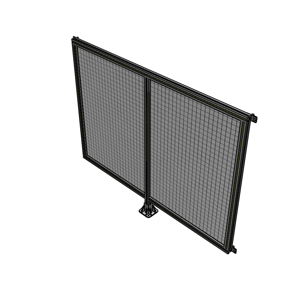 B7-1400-1800-0150-HYMFK DOUBLE PANEL-LEG IN CENTER AND HINGE CONNECTORS 1400MM X 1800MM  1" MESH, FULLY ASSEMBLED