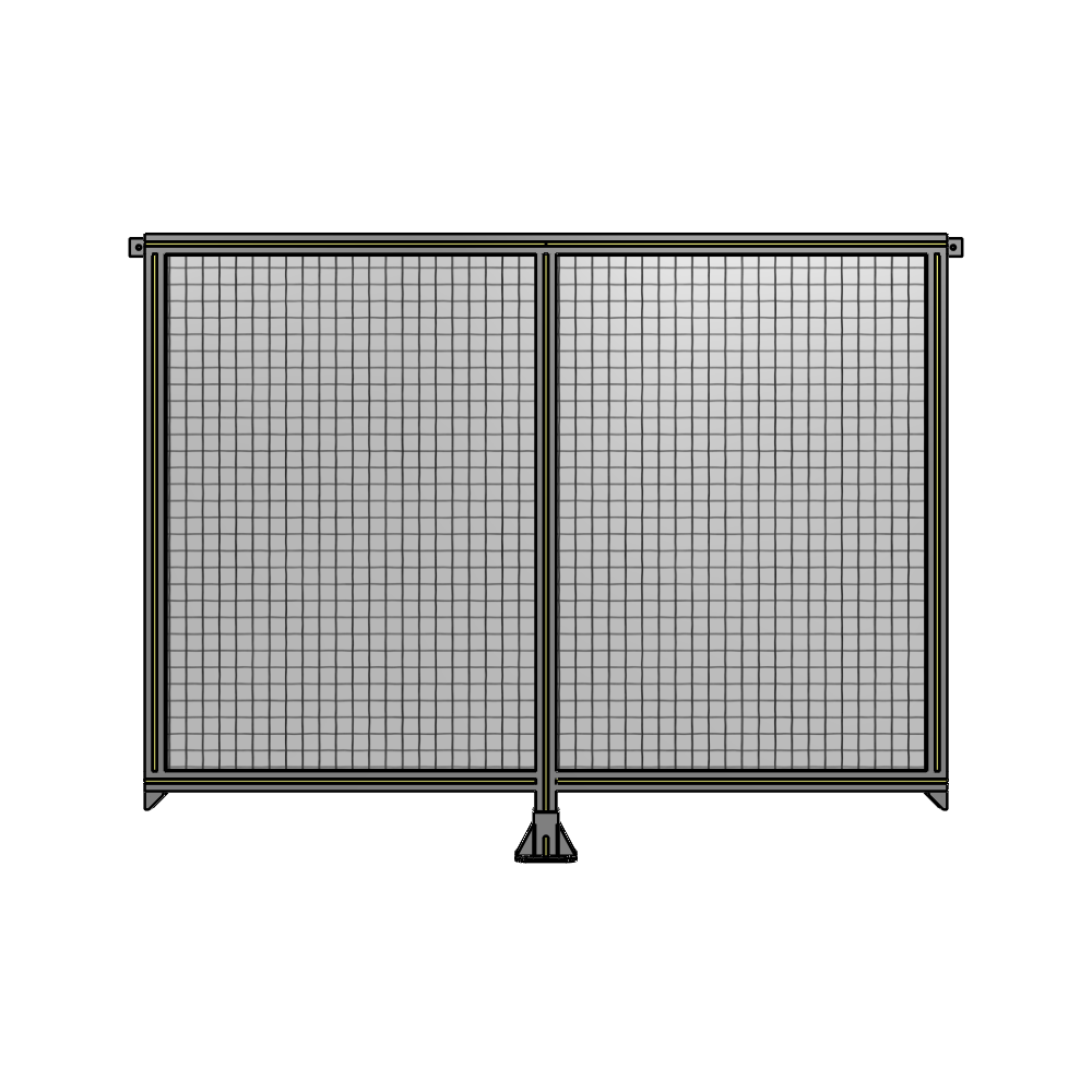 B7-1400-1800-0150-TYMFK DOUBLE PANEL-LEG IN CENTER AND TIE PLATE CONNECTORS 1400MM X 1800MM  1" MESH, FULLY ASSEMBLED