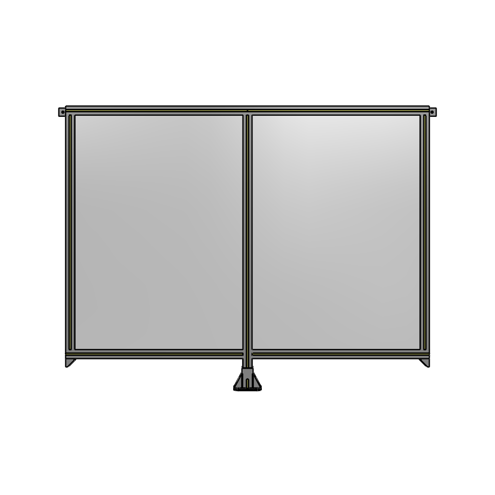 B7-1400-1800-0150-TYPFK DOUBLE PANEL-LEG IN CENTER AND TIE PLATE CONNECTORS 1400MM X 1800MM  1/4" POLYCARBONATE, AS KIT
