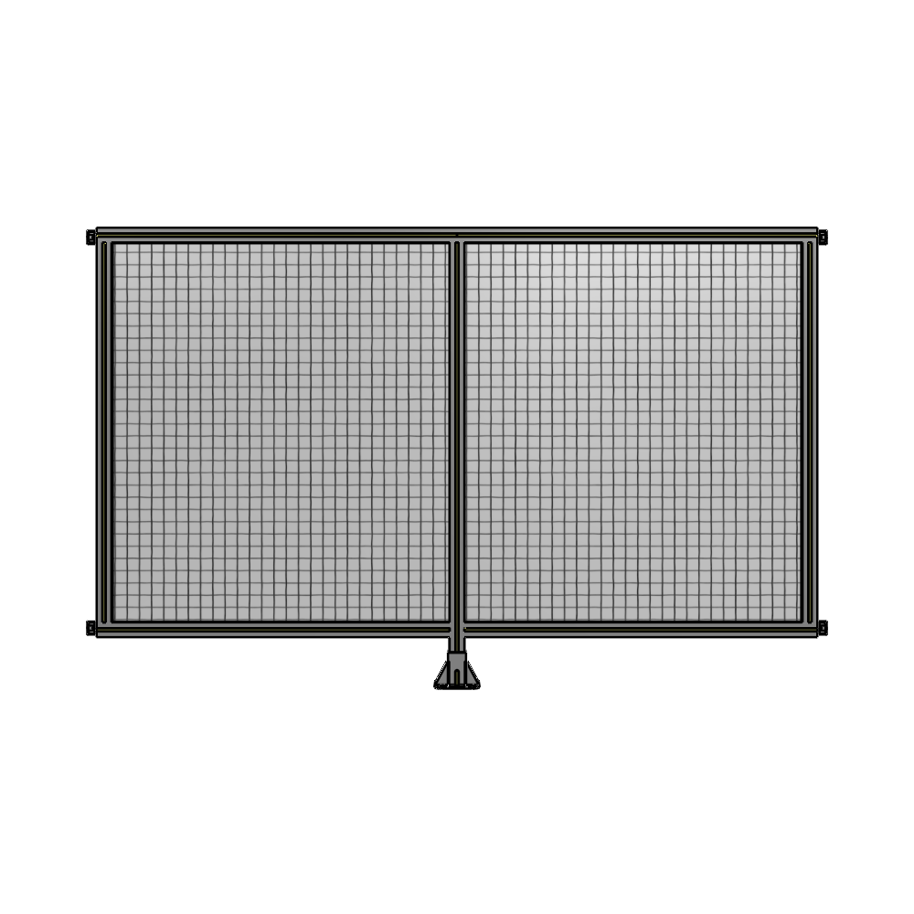 B7-1400-2200-0150-HYMFA DOUBLE PANEL-LEG IN CENTER AND HINGE CONNECTORS 1400MM X 2200MM  1" MESH, FULLY ASSEMBLED