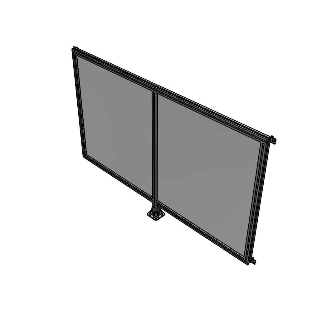 B7-1400-2200-0150-HYPFA DOUBLE PANEL-LEG IN CENTER AND HINGE CONNECTORS 1400MM X 2200MM  1/4" POLYCARBONATE, ASSEMBLED