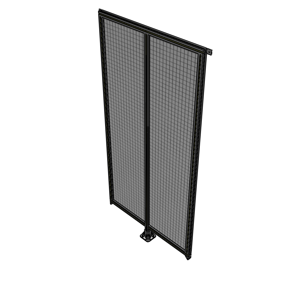B7-2400-1200-0150-TYMFA DOUBLE PANEL-LEG IN CENTER AND TIE PLATE CONNECTORS 2400MM X 1200MM 1" MESH, FULLY ASSEMBLED