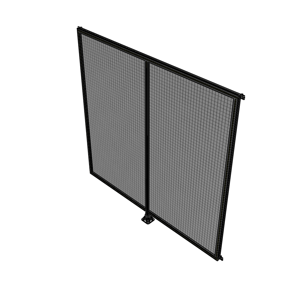B7-2400-2400-0150-HYMFA DOUBLE PANEL-LEG IN CENTER AND HINGE CONNECTORS 2400MM X 2400MM 1" MESH, FULLY ASSEMBLED