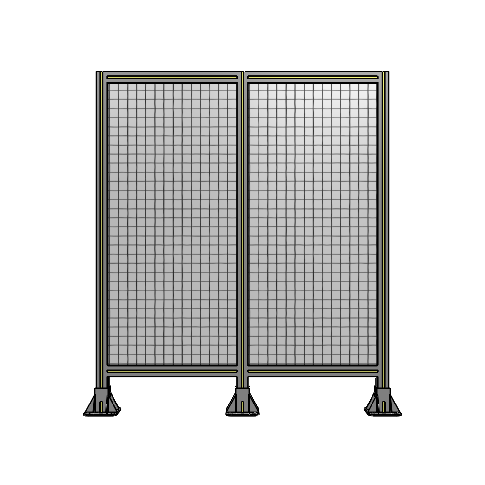 B8-1400-1200-0150-ZYMFA DOUBLE PANEL-3 LEGS 1400MM X 1200MM 1" MESH, FULLY ASSEMBLED