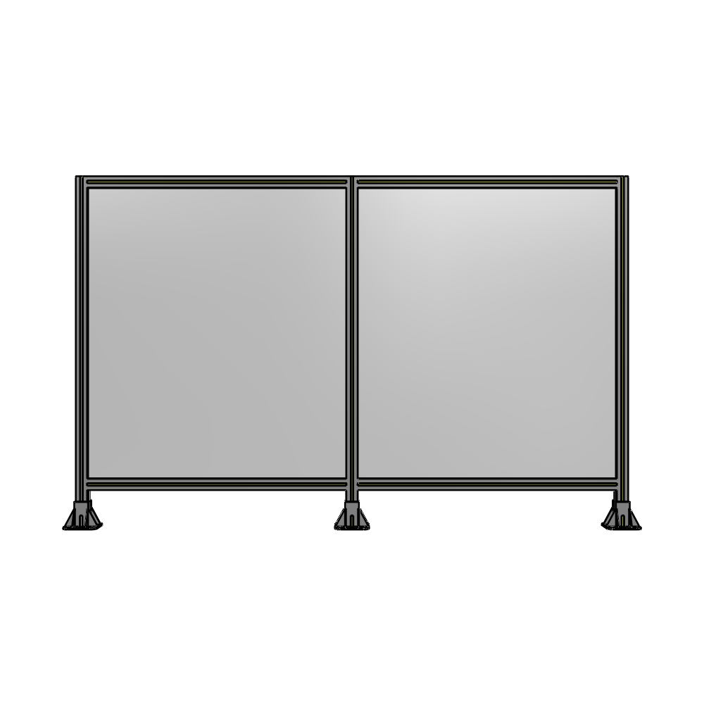 B8-1400-2200-0150-ZYPFK DOUBLE PANEL-3 LEGS 1400MM X 1800MM 1/4" POLYCARBONATE, AS A KIT