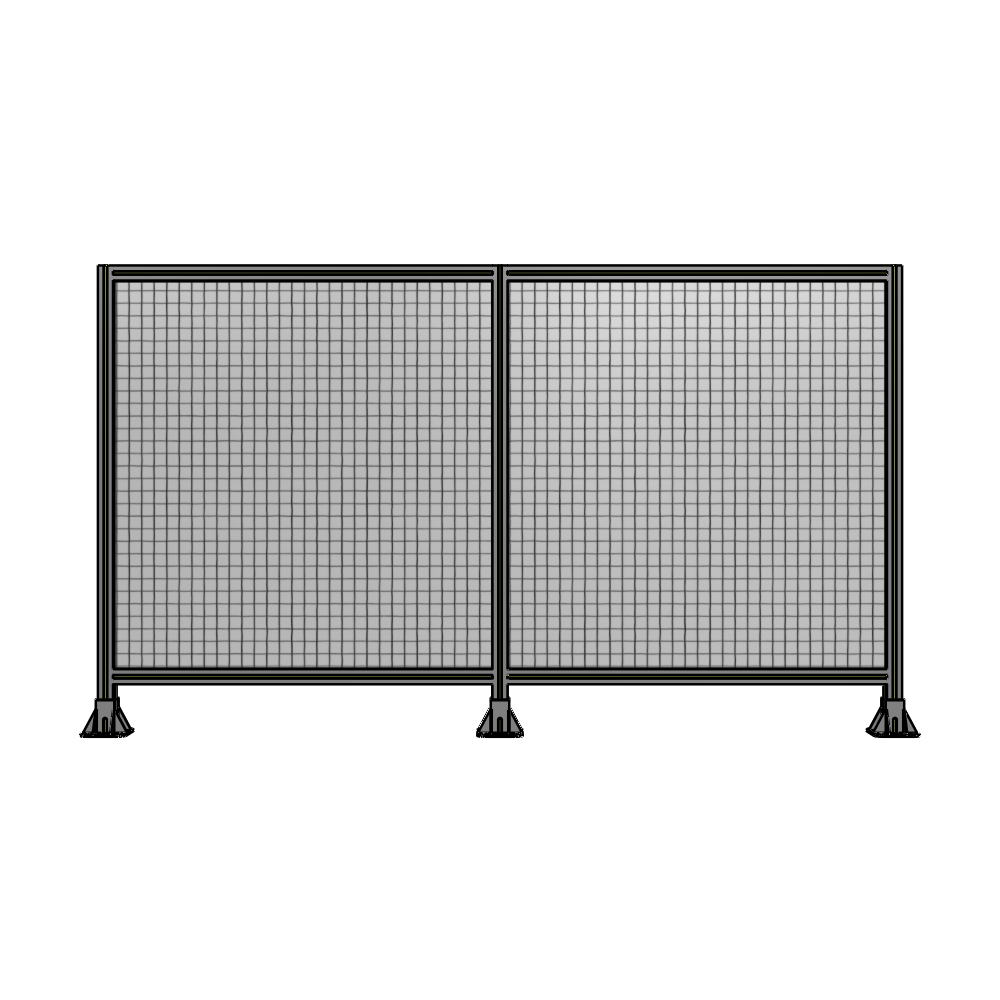 B8-1400-2400-0150-ZYMFK DOUBLE PANEL-3 LEGS 1400MM X 1800MM 1" MESH, AS A KIT