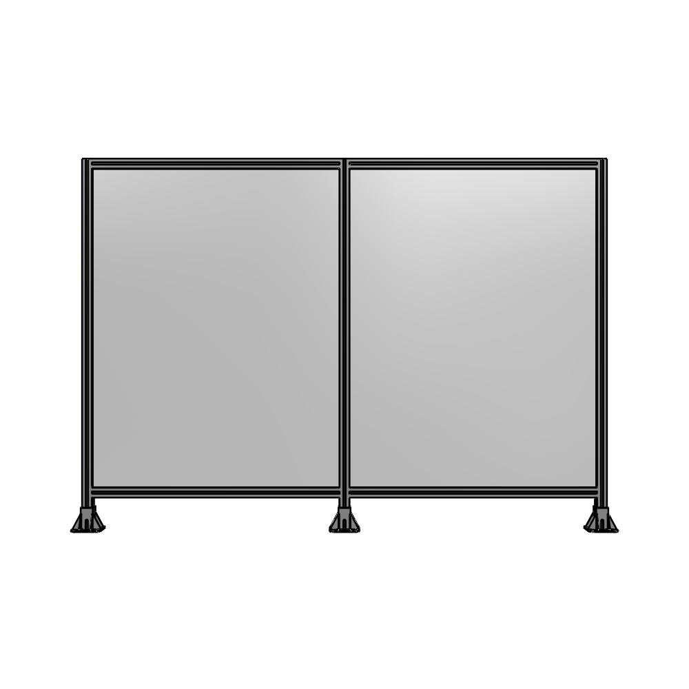 B8-1700-2400-0150-ZYPFA DOUBLE PANEL-3 LEGS 1700MM X 2400MM 1/4" POLYCARBONATE, FULLY ASSEMBLED