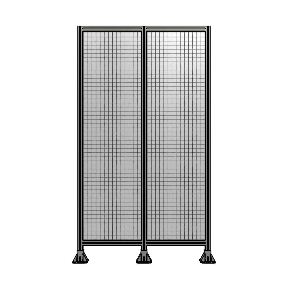 B8-2135-1200-0150-ZYMFA DOUBLE PANEL-3 LEGS  2135MM X 1200MM  1" MESH, FULLY ASSEMBLED
