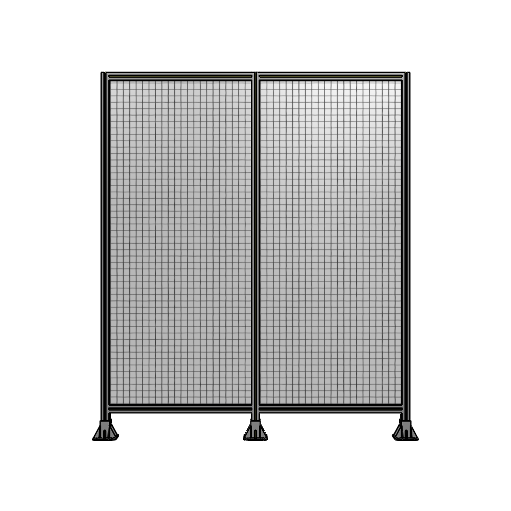 B8-2135-1800-0150-ZYMFA DOUBLE PANEL-3 LEGS  2135MM X 1800MM  1" MESH, FULLY ASSEMBLED