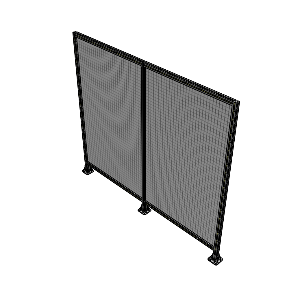 B8-2135-2400-0150-ZYMFA DOUBLE PANEL-3 LEGS  2135MM X 2400MM  1" MESH, FULLY ASSEMBLED