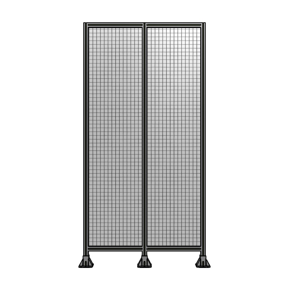B8-2400-1200-0150-ZYMFK DOUBLE PANEL-3 LEGS 2400MM X 1200MM 1" MESH, AS A KIT
