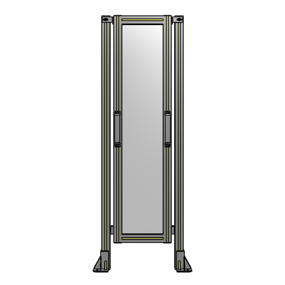 E3-1400-0450-0150-GYPTA SINGLE REMOVABLE PANEL WITH LEGS 1400MM X 450MM 1/4" POLYCARBONATE, FULLY ASSEMBLED