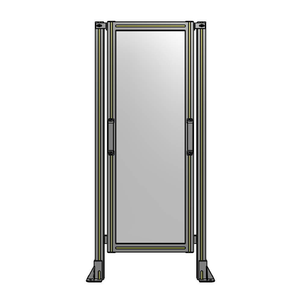 E3-1400-0600-0150-GYPTA SINGLE REMOVABLE PANEL WITH LEGS 1400MM X 600MM 1/4" POLYCARBONATE, FULLY ASSEMBLED
