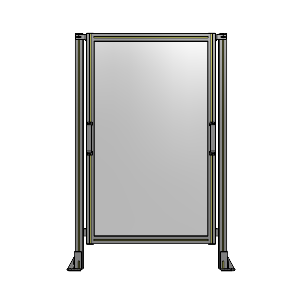 E3-1400-0900-0150-GYPTA SINGLE REMOVABLE PANEL WITH LEGS 1400MM X 900MM 1/4" POLYCARBONATE, FULLY ASSEMBLED