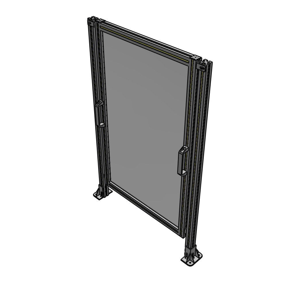 E3-1400-0900-0150-GYPTA SINGLE REMOVABLE PANEL WITH LEGS 1400MM X 900MM 1/4" POLYCARBONATE, FULLY ASSEMBLED