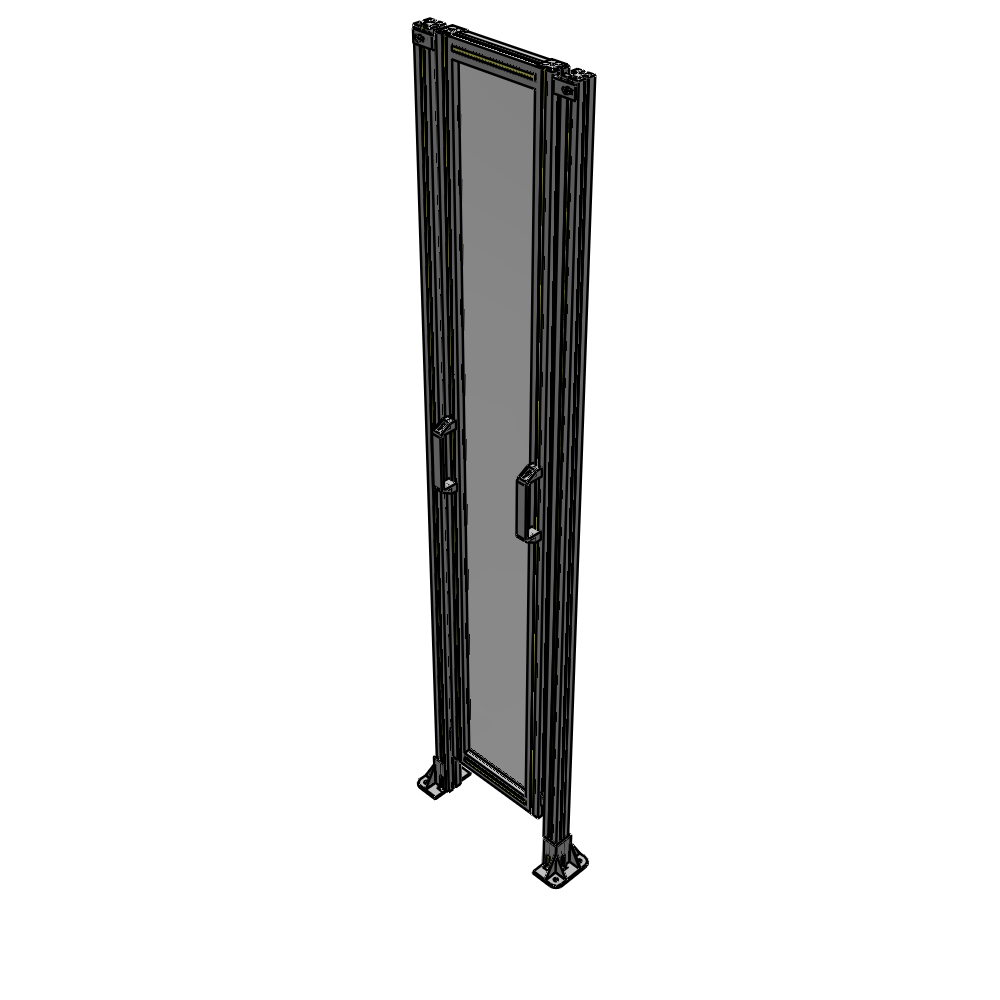 E3-2135-0450-0150-GYPTA SINGLE REMOVABLE PANEL WITH LEGS 2135MM X 450MM 1/4" POLYCARBONATE, FULLY ASSEMBLED