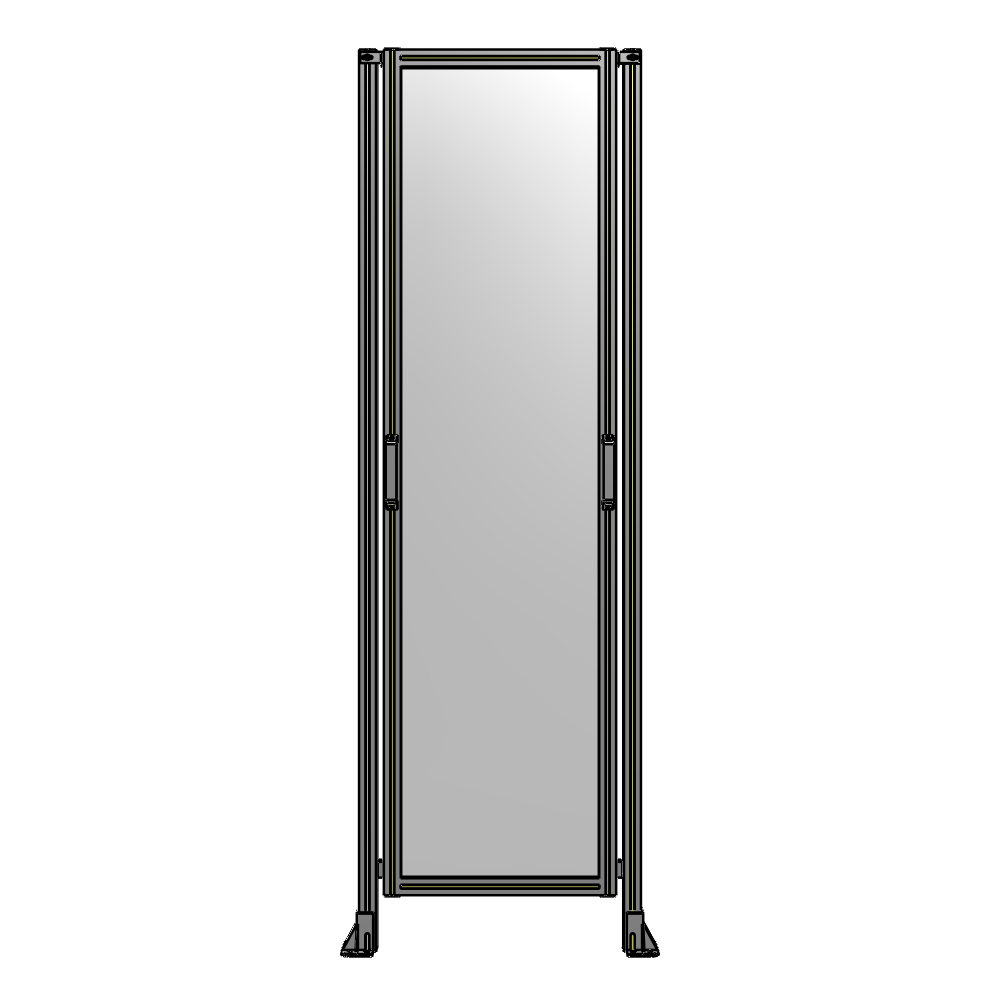 E3-2400-0750-0150-GYPTK SINGLE REMOVABLE PANEL WITH LEGS 2400MM X 750MM 1/4" POLYCARBONATE, FULLY ASSEMBLED