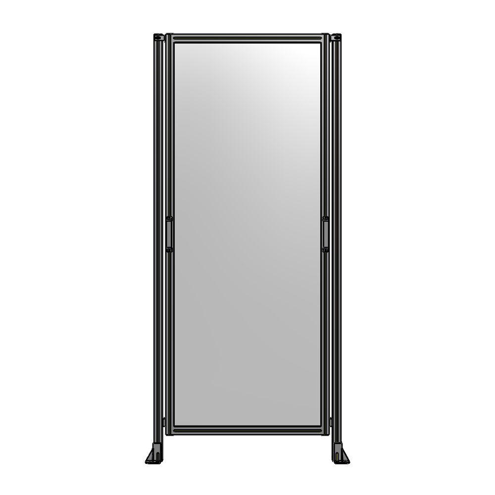 E3-2400-1050-0150-GYPTA SINGLE REMOVABLE PANEL WITH LEGS 2400MM X 1050MM 1/4" POLYCARBONATE, FULLY ASSEMBLED