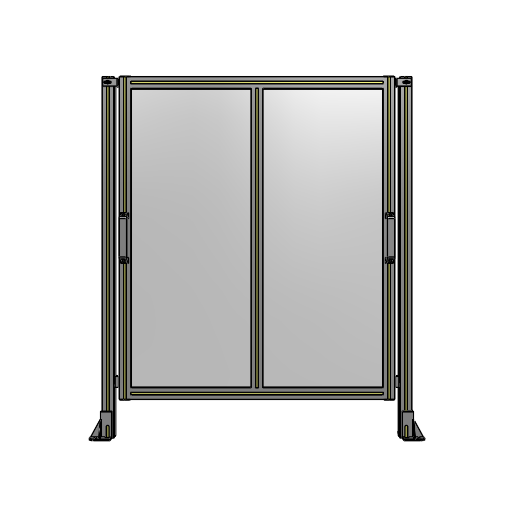 E4-1400-1200-0150-GYPTA DOUBLE REMOVABLE PANEL WITH LEGS  1400MM X 1200MM 1/4" POLYCARBONATE, FULLY ASSEMBLED