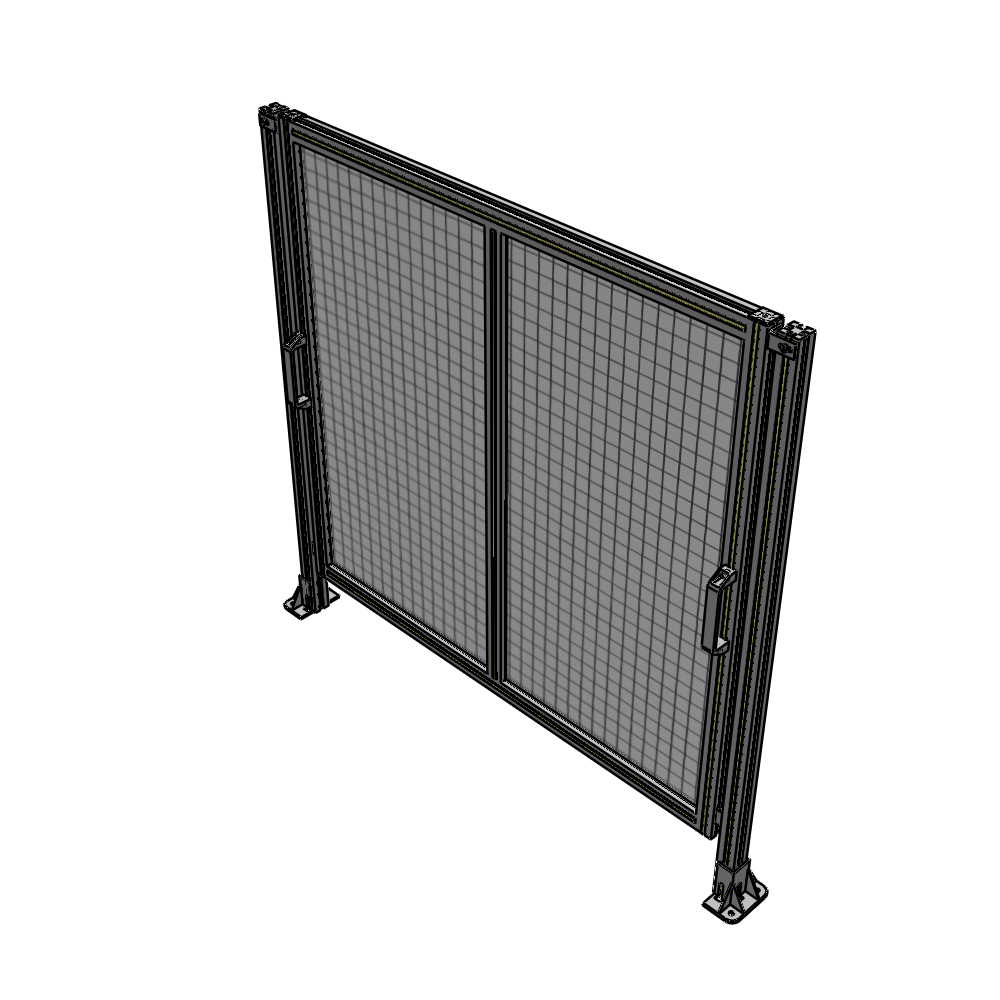 E4-1400-1450-0150-GYMTA DOUBLE REMOVABLE PANEL WITH LEGS  1400MM X 1450MM 1" MESH, FULLY ASSEMBLED