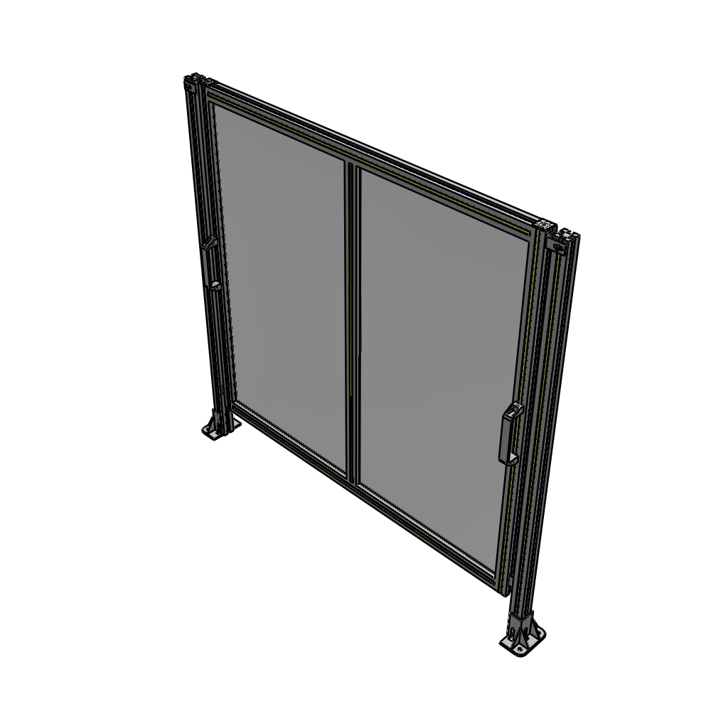 E4-1400-1450-0150-GYPTA DOUBLE REMOVABLE PANEL WITH LEGS  1400MM X 1450MM 1/4" POLYCARBONATE, FULLY ASSEMBLED