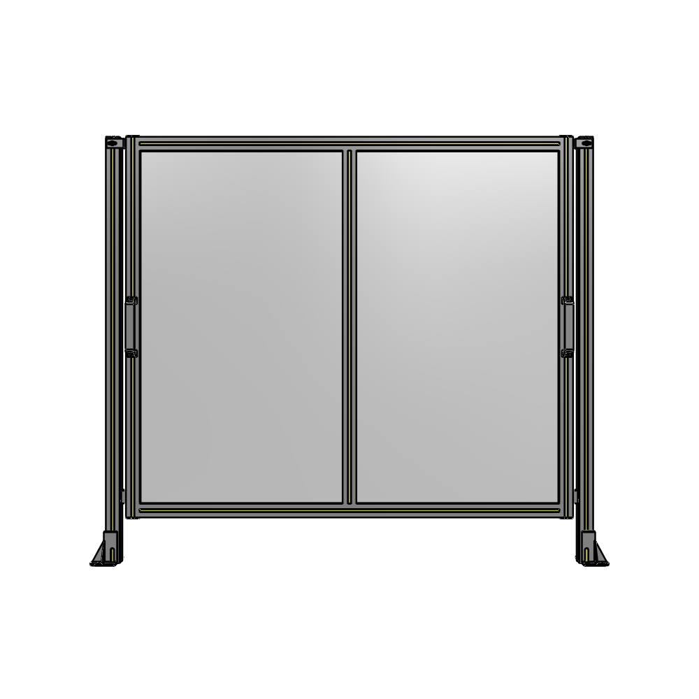 E4-1400-1600-0150-GYPTA DOUBLE REMOVABLE PANEL WITH LEGS  1400MM X 1600MM 1/4" POLYCARBONATE, FULLY ASSEMBLED