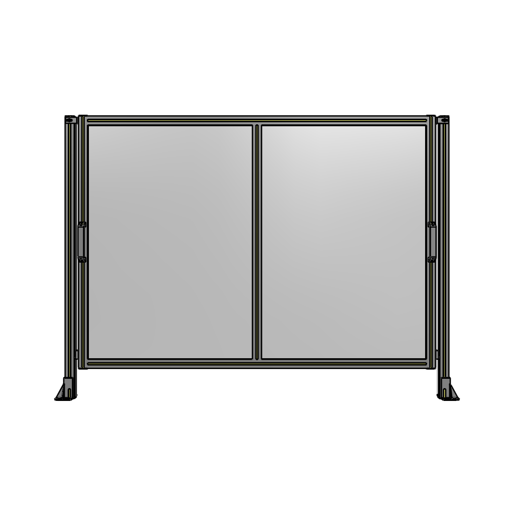 E4-1400-1900-0150-GYPTK DOUBLE REMOVABLE PANEL WITH LEGS 1400MM X 1900MM 1/4" POLYCARB, AS A KIT