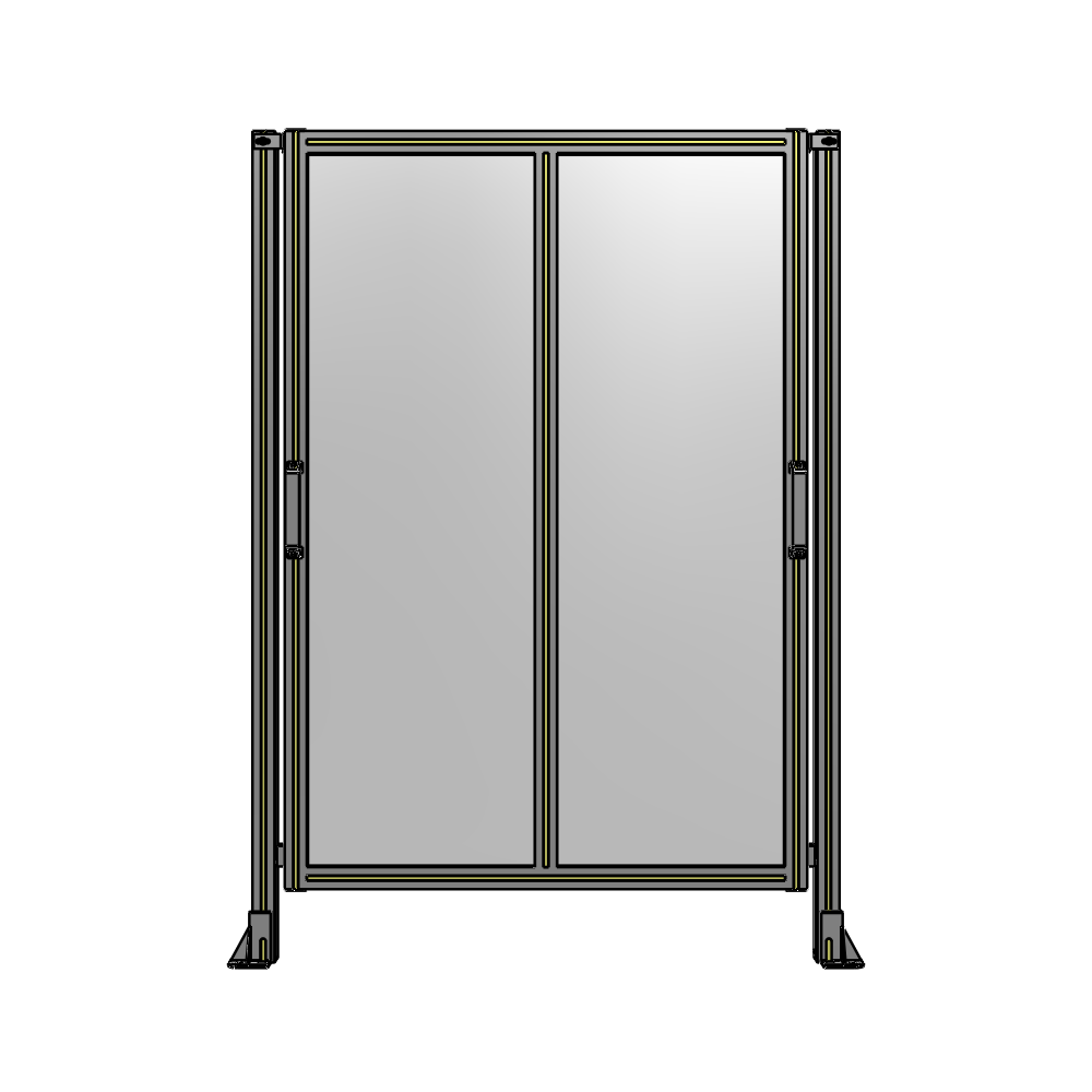 E4-1700-1200-0150-GYPTA DOUBLE REMOVABLE PANEL WITH LEGS  1700MM X 1200MM 1/4" POLYCARBONATE, FULLY ASSEMBLED