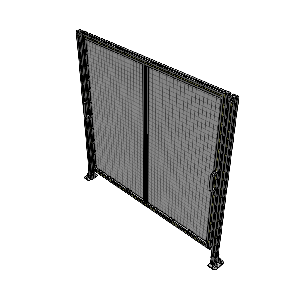 E4-1700-1750-0150-GYMTA DOUBLE REMOVABLE PANEL WITH LEGS  1700MM X 1750MM 1" MESH, FULLY ASSEMBLED