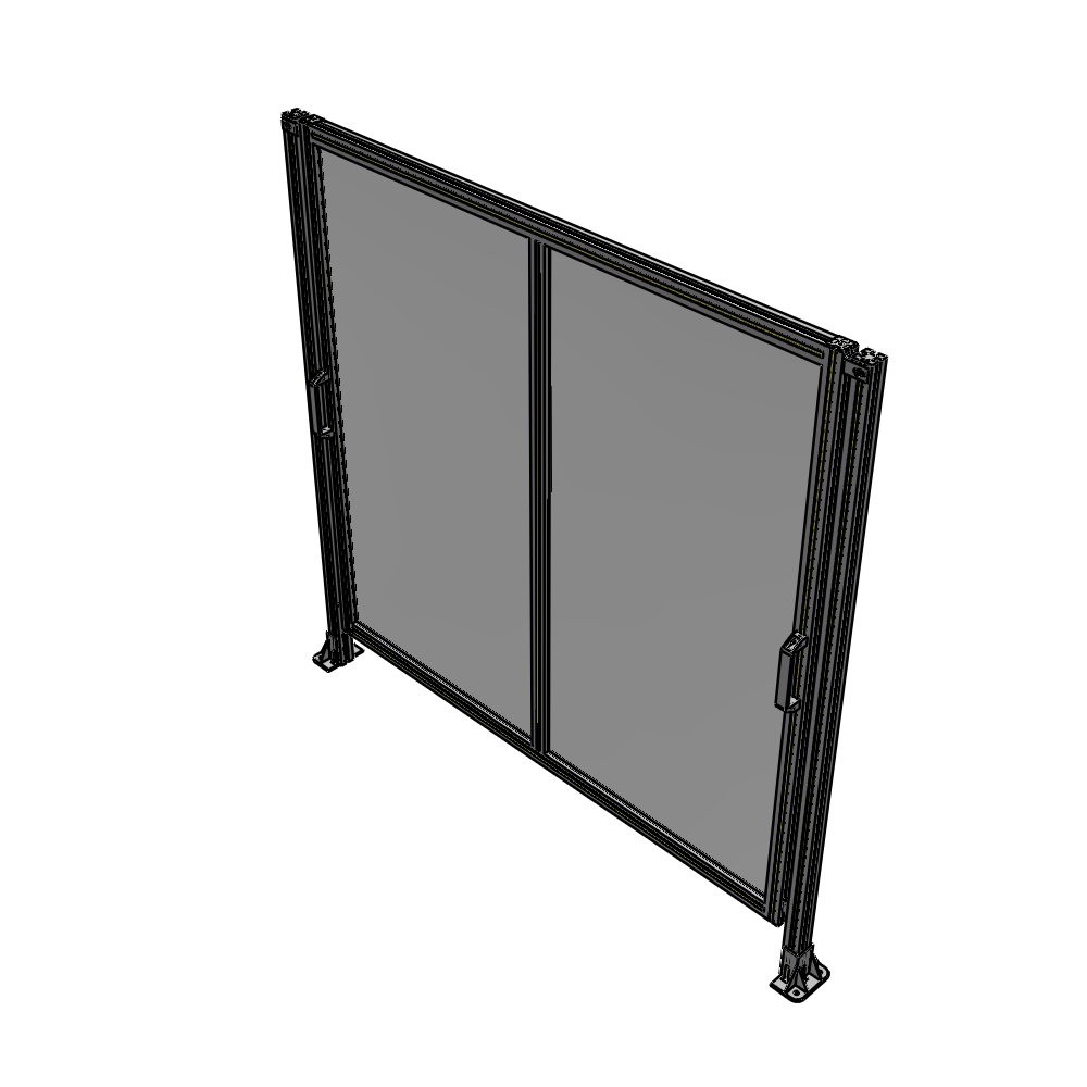 E4-1700-1750-0150-GYPTA DOUBLE REMOVABLE PANEL WITH LEGS  1700MM X 1750MM 1/4" POLYCARBONATE, FULLY ASSEMBLED