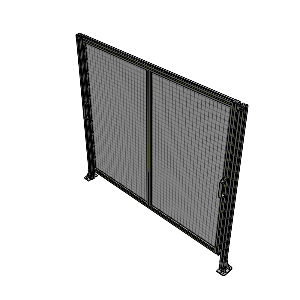 E4-1700-1900-0150-GYMTA DOUBLE REMOVABLE PANEL WITH LEGS  1700MM X 1900MM 1" MESH, FULLY ASSEMBLED